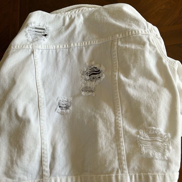 Distressed, white PacSun, jean jacket - Picture 4 of 7